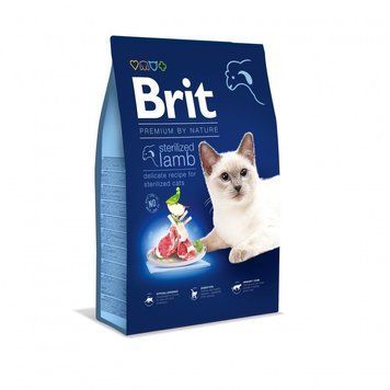 Brit Premium Cat Sterilized Lamb сухий корм з ягнятком для стерилізованих котів, 8 кг 2 599 грн фото