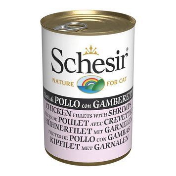 Schesir Chicken Shrimps вологий корм з куркою та креветками для котів, 140 гр 167 грн фото