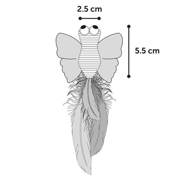 Flamingo Alea Butterfly набор игрушек для котов, 2 шт х 5.5 см 145 грн фото
