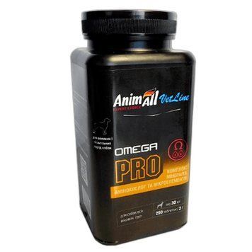 AnimAll VetLine Omega Pro вітаміни з Омега-3 для собак великих порід, 250 табл 306 грн фото