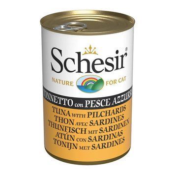 Schesir Tuna Pilchards влажный корм с тунцом и сардиной для котов, 140 гр 170 грн фото