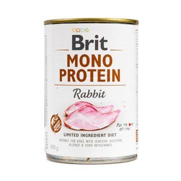 Brit Mono Protein Dog Rabbit вологий корм з кроликом для собак, 400 гр 189 грн фото