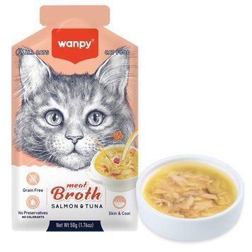 Wanpy Meat Broths Salmon & Tuna суп для котів з лососем та тунцем, 50 гр