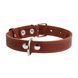 Collar кожаный ошейник для собак, 48-63 см, коричневый