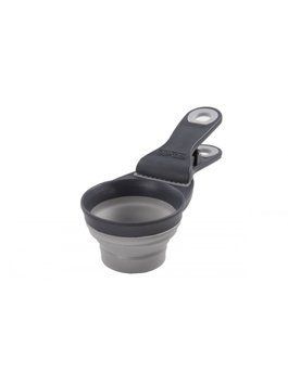 Dexas Collapsible KlipScoop мірний стакан для корму складаний на кліпсі, 120 мл, сірий