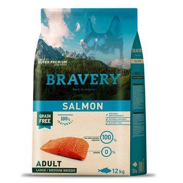 Bravery Adult Large & Medium Salmon сухий корм з лососем для дорослих собак середніх та великих порід 12 кг