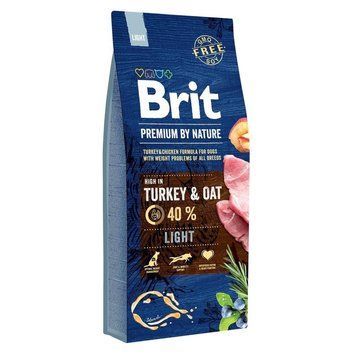 Brit Premium Light сухий корм з індичкою для собак із зайвою вагою, 15 кг 2 449 грн фото