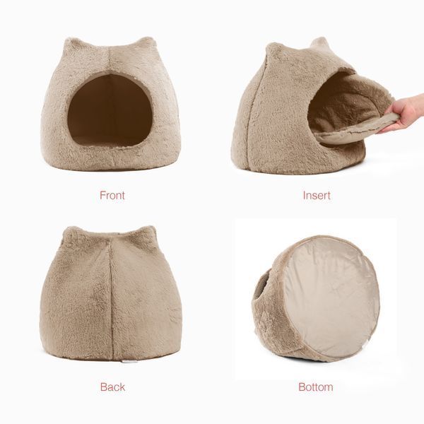 Outward Hound Best Frends Donut Shag Meow Hut домик для котов и собак, бежевый, 43 см х 43 см х 43 см 1 586 грн фото