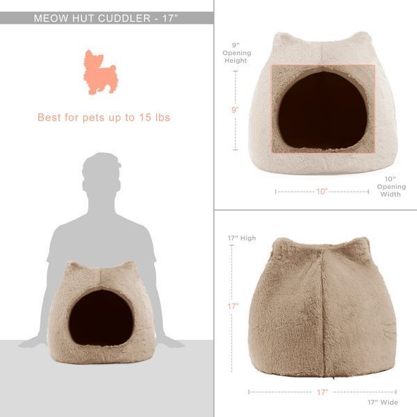 Outward Hound Best Frends Donut Shag Meow Hut домик для котов и собак, бежевый, 43 см х 43 см х 43 см 1 586 грн фото