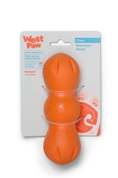 West Paw Rumpus іграшка для собак помаранчева, 16 см