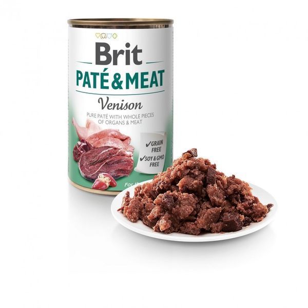 Brit Pate & Meat Dog Version вологий корм з оленіною для собак, 400 гр