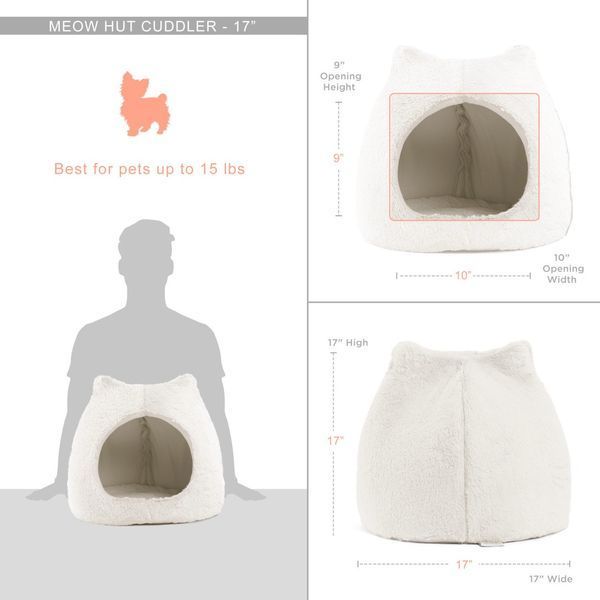 Outward Hound Best Frends Donut Shag Meow Hut домик для котов и собак, серый, 43 см х 43 см х 43 см 1 586 грн фото