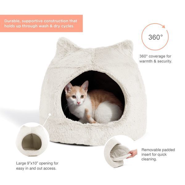 Outward Hound Best Frends Donut Shag Meow Hut домик для котов и собак, серый, 43 см х 43 см х 43 см 1 586 грн фото