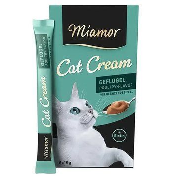 Miamor Cream Gefl&uuml;gel жидкие лакомства для котов с мясом птицы, 15 гр х 6 шт